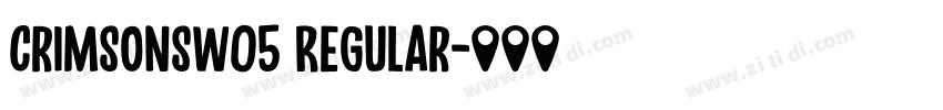 CrimsonsW05 Regular字体转换